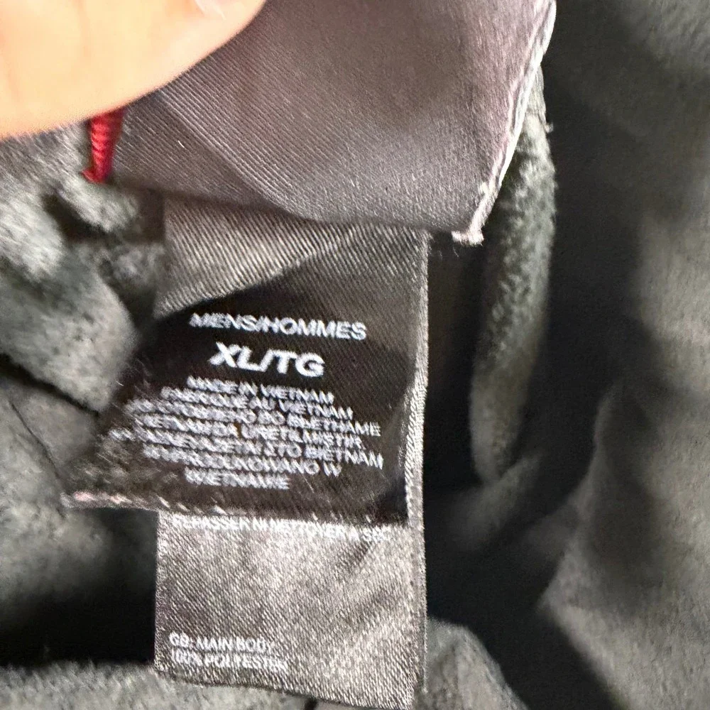 The North Face Mens XL TKA 100 Fleece 1/4 Zip Pullover Jacket Dark Gray Solid